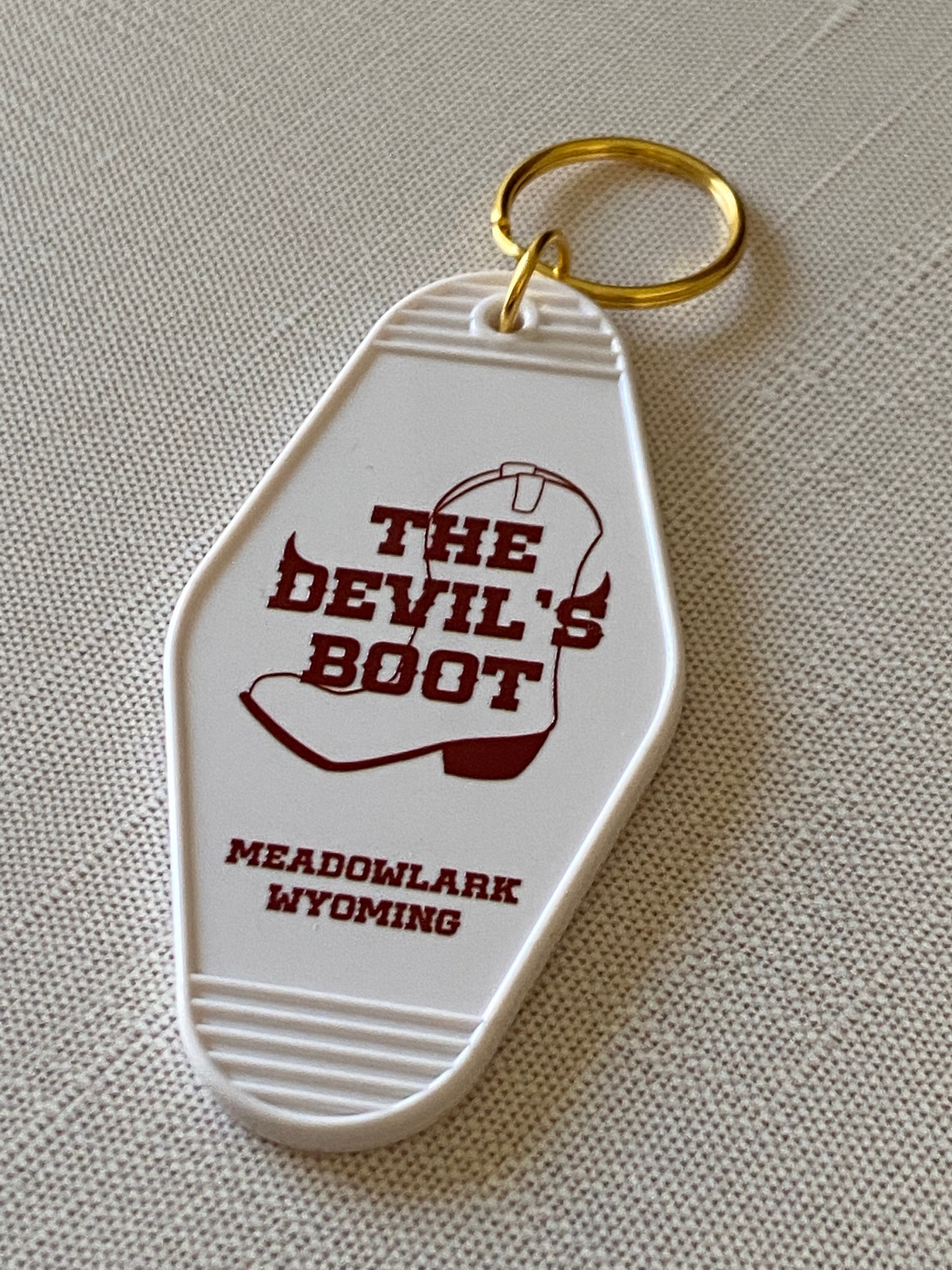 Devils Boot Motel Keychain