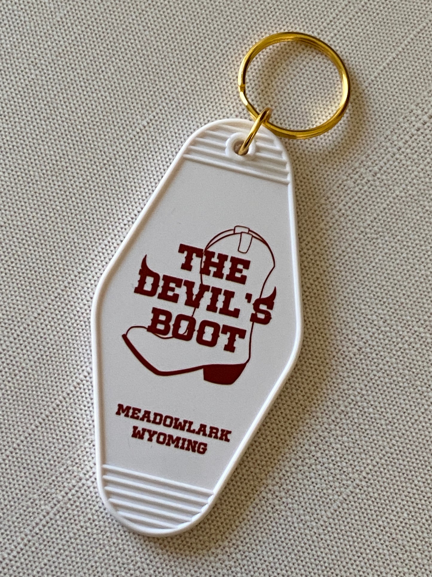 Devils Boot Motel Keychain