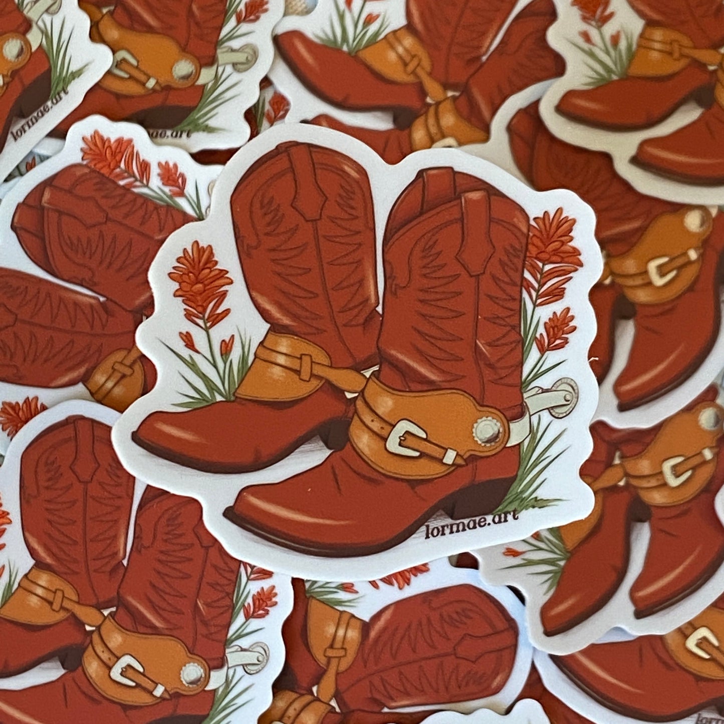 Cowboy Boots Vinyl Sticker