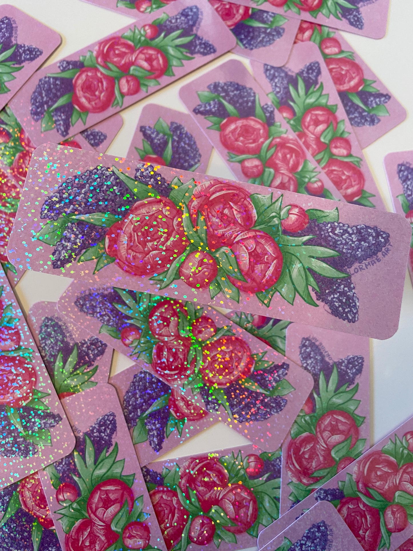 Lilacs & Peonies Bookmark