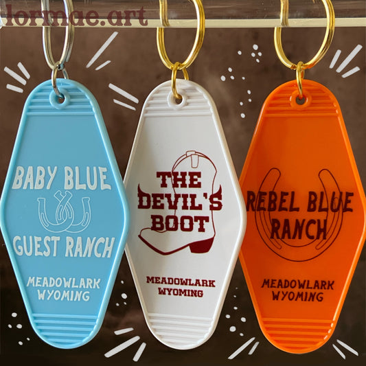 Meadowlark Motel Keychain pack