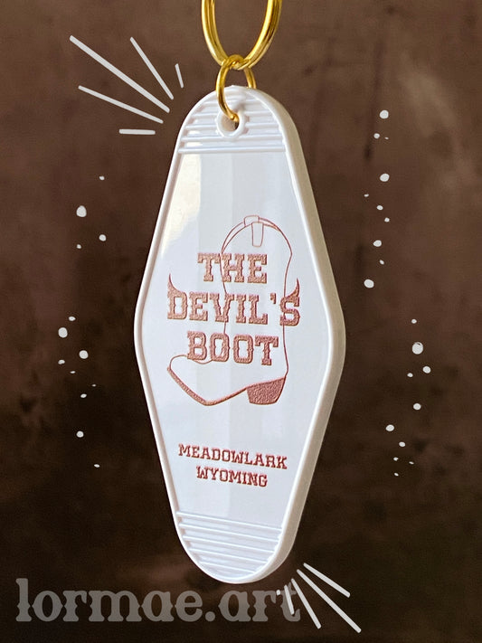 Devils Boot Motel Keychain