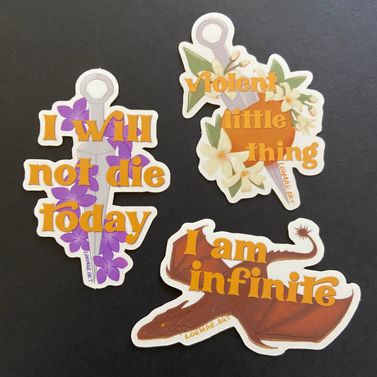 Fourth Wing Vinyl Sticker Pack