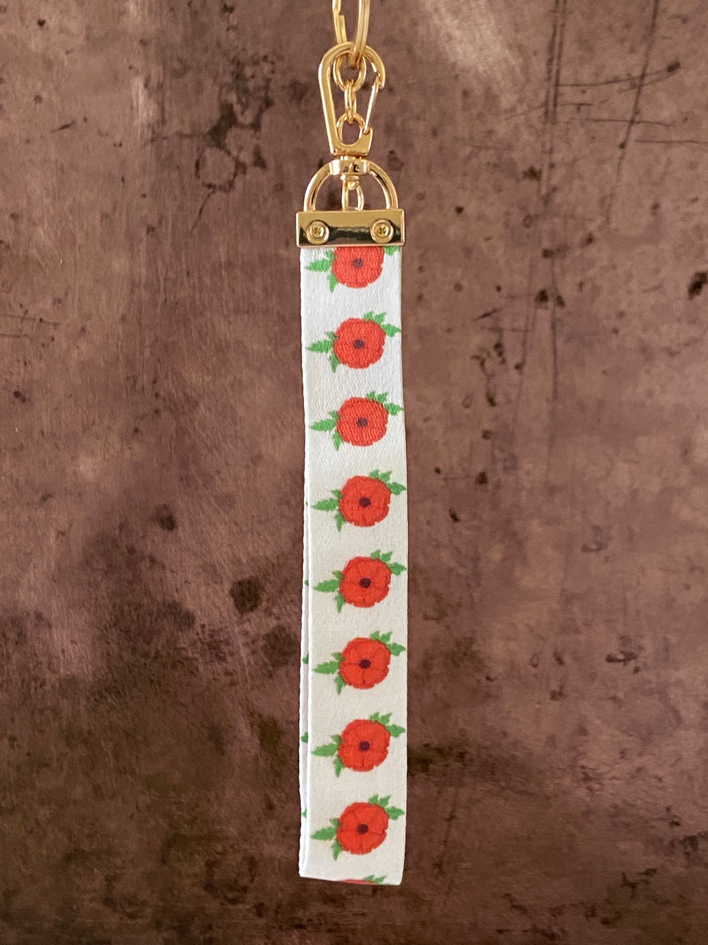 Poppies & Dagger Keychain