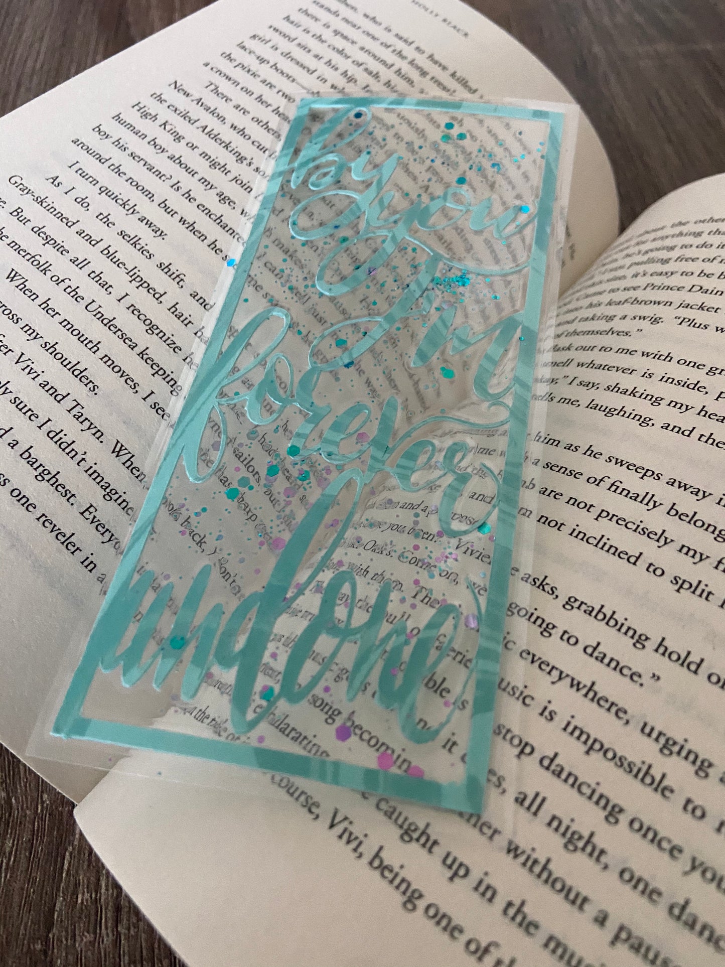 Forever Undone Cutout Bookmark